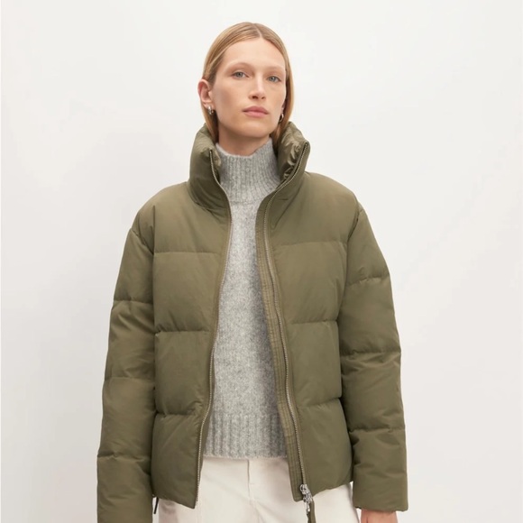 Everlane Olive Green Down Jacket - Picture 5 of 10